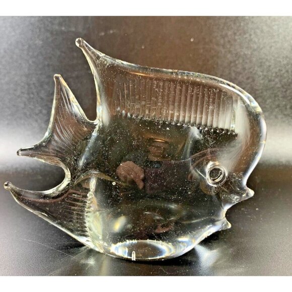 Art Glass Moonfish or Angel fish 3" Paperweight Made In Taiwan READ - Picture 2 of 7